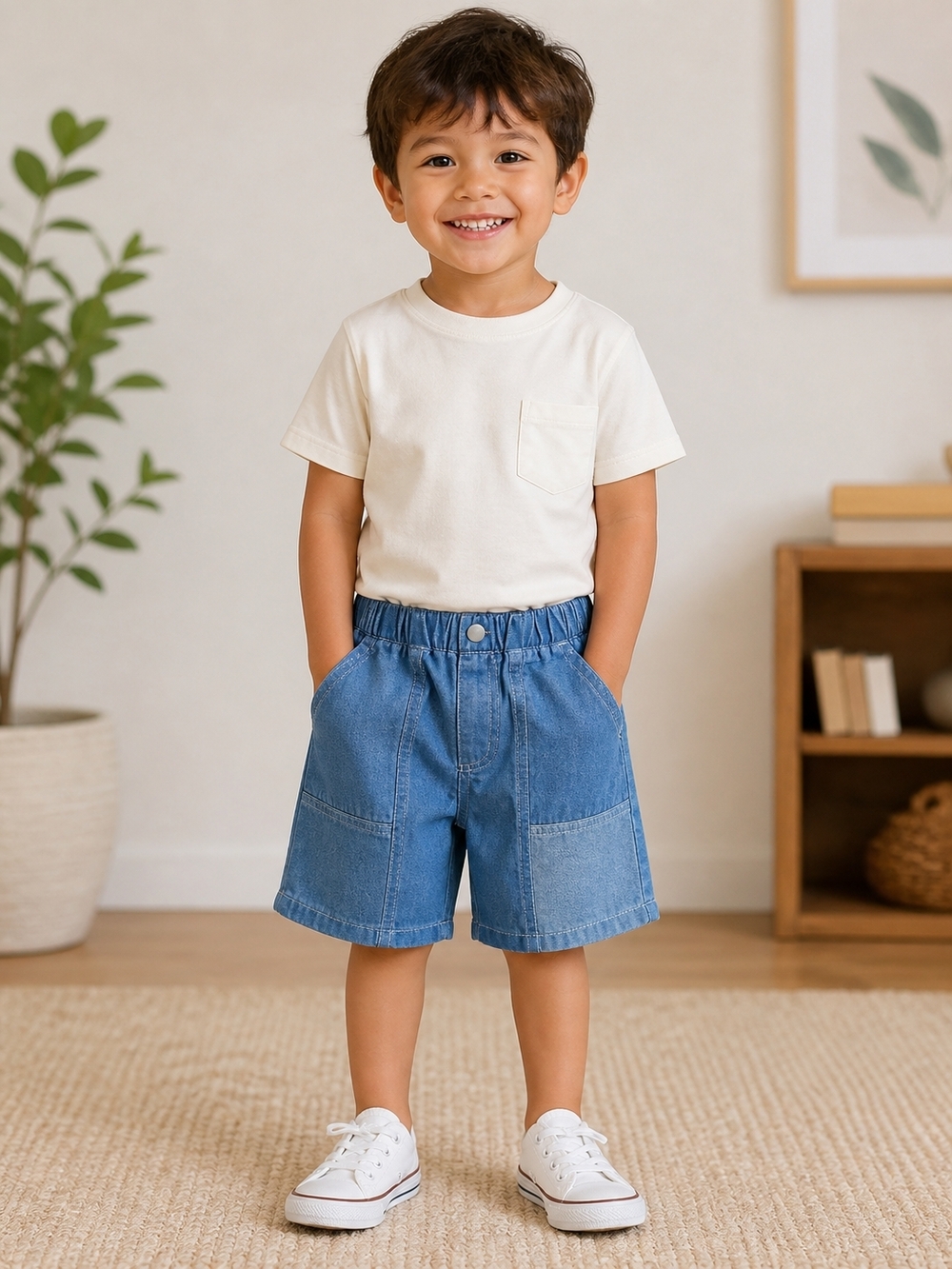 Classic Kids Denim Shorts - Blue